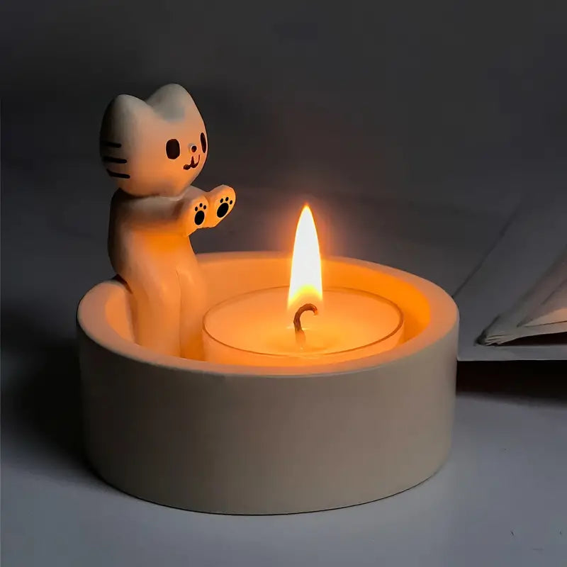 cat-candle decor